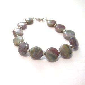 Fancy Jasper and Sterling bracelet